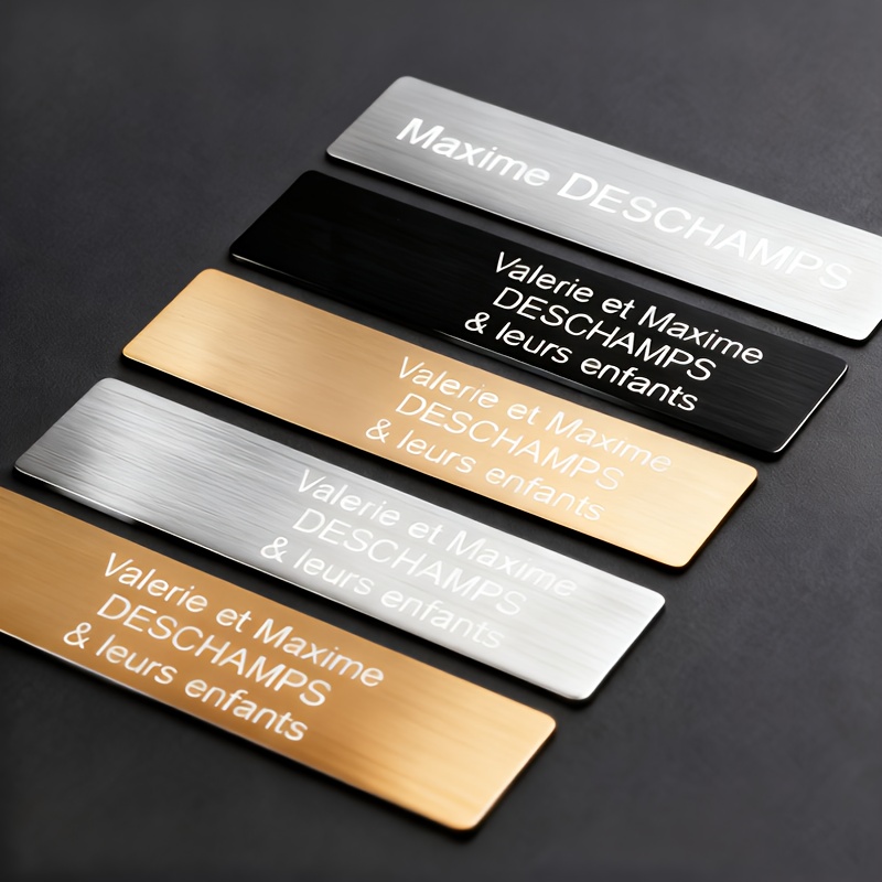 personalized stainless steel mailbox sticker address plate supports self   name made of durable and elegant material strong     sticks to any surface   in three stylish colors   for   a unique