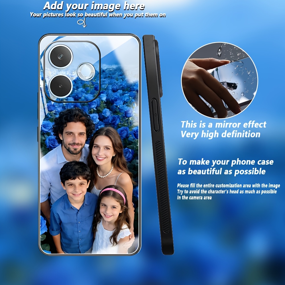 TEMU Phone Case: Custom Family Photo Style Mirror Phone Case Compatible With Oppo A3 Pro/a1 Pro/a6 Max/a6 Pro 4g&5g/a5 Pro 4g&5g/a6 Gt/a6x Series.
