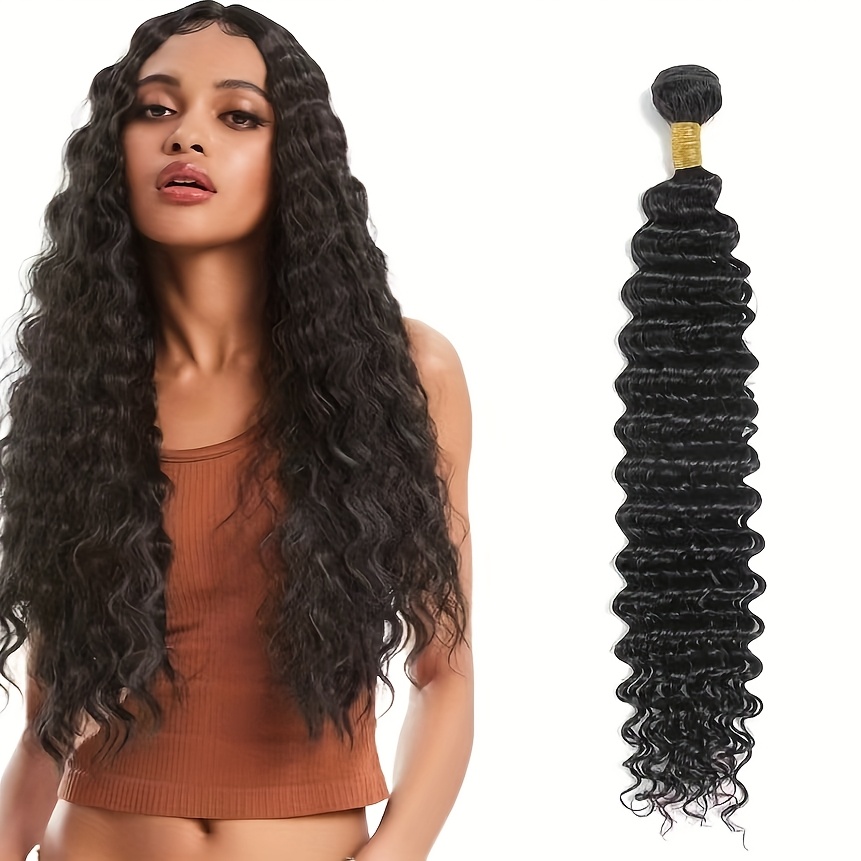 deep wave human hair bundles 30 inch bundles human hair - Temu