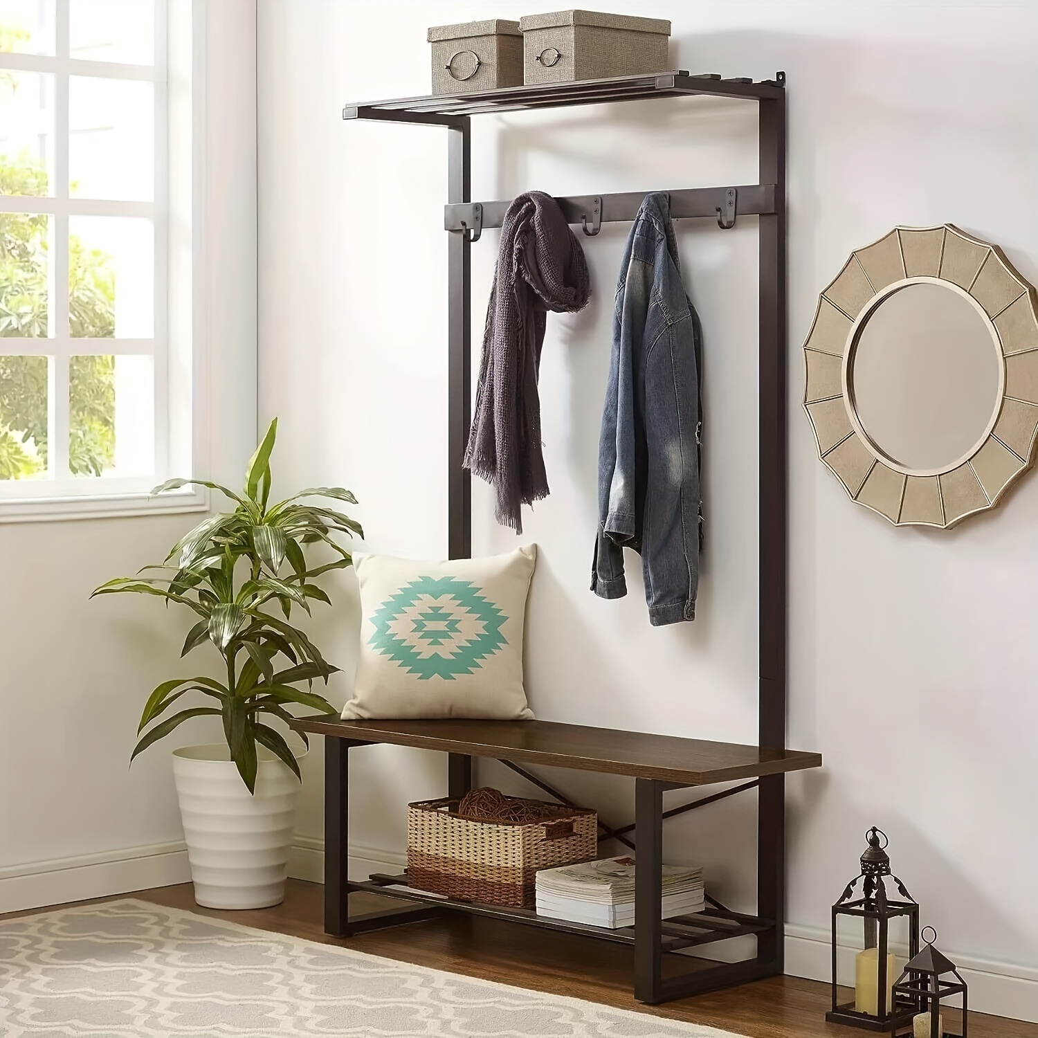 20pcs heavy duty iron coat hooks wall mounted metal hangers rust resistant painted   industrial display hooks for home office decor details 3