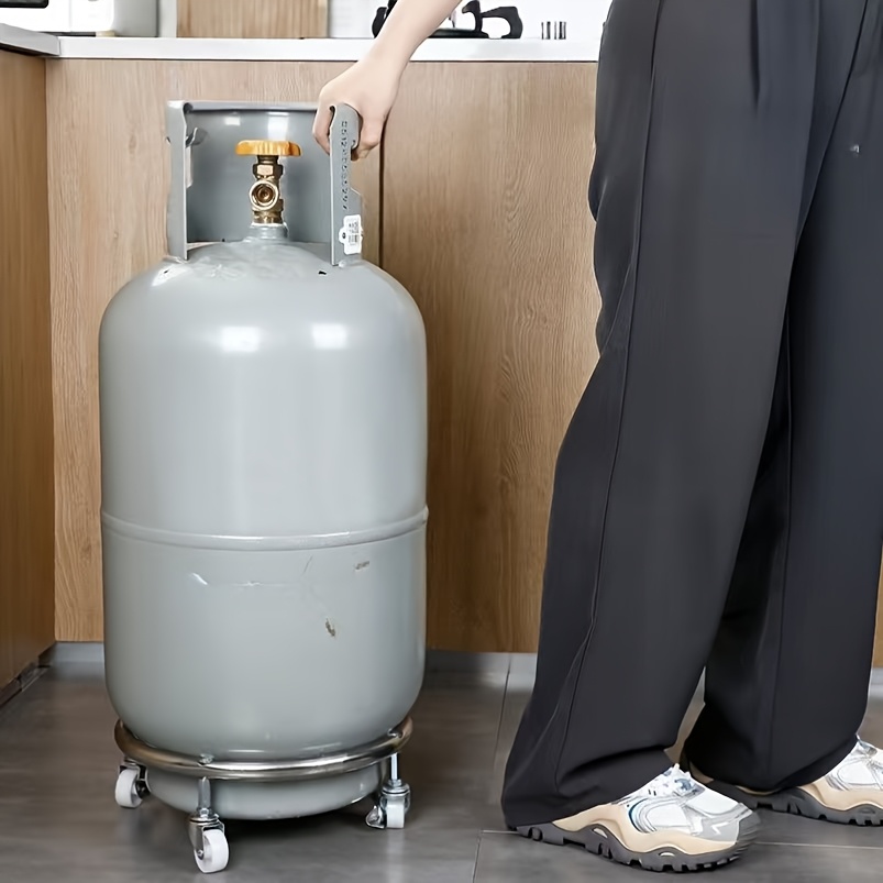 1pc Portable Gas Cylinder Cart with Storage Rack | Features 360° Swivel Casters for Easy Mobility, Reinforced and Thickened Construction, and Built-in Double-Layer Ball Bearings | Suitable for Propane and Gas Cylinder Transport