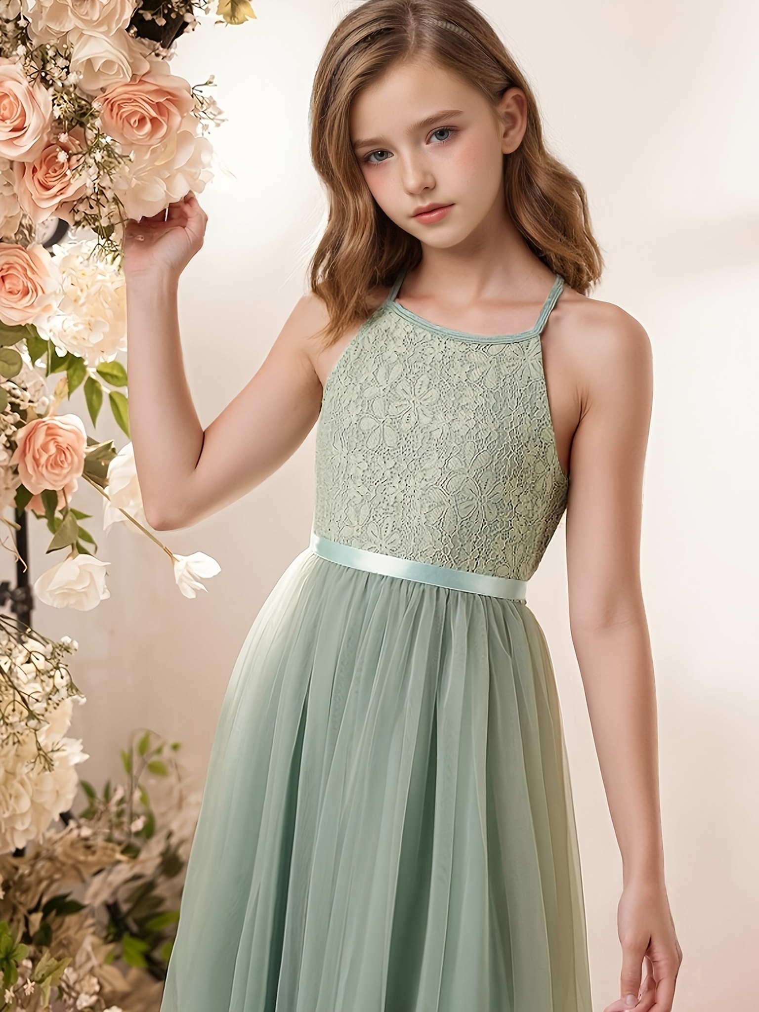 elegant minimalist round neck sleeveless waist fitting long - Temu Nigeria