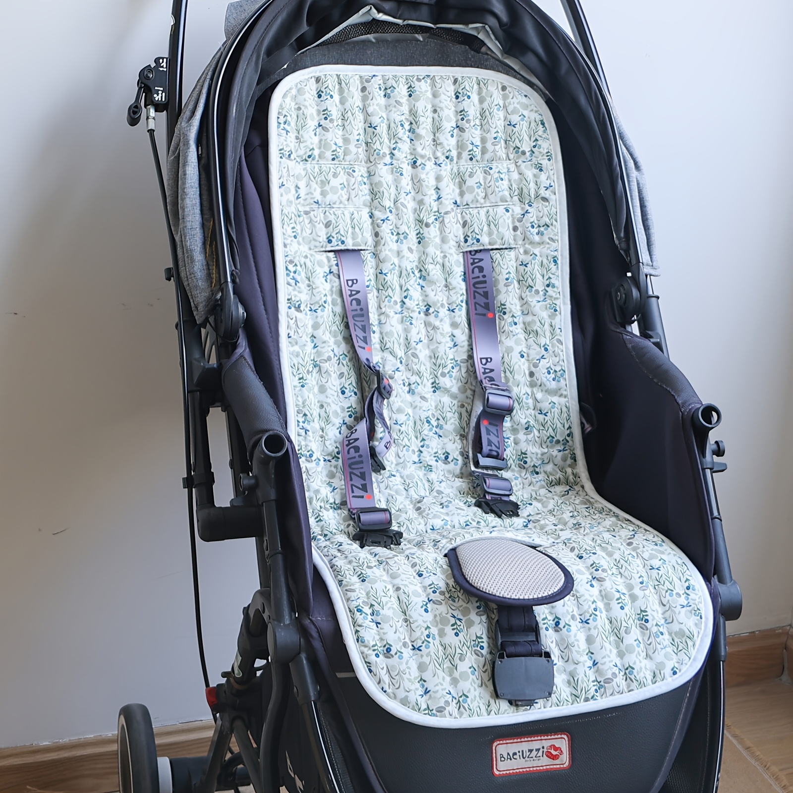 1pc Breathable Printed Baby Stroller Cushion, Thin Comfortable , Universal Anti-slip Seat Cushion For Baby Stroller