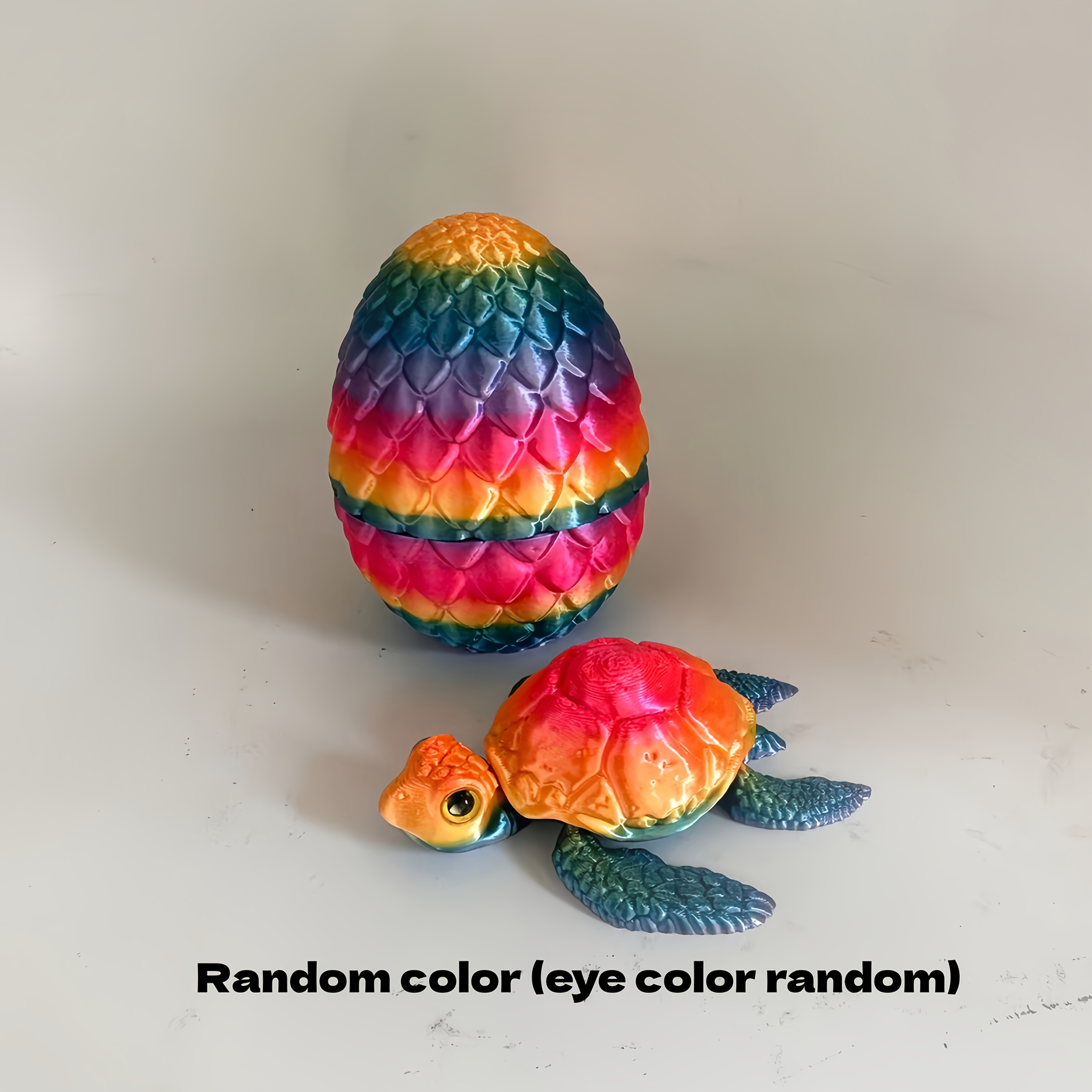 Image of Set Of 2 Turtle And Egg Figurines For Home And Office Decoration, Perfect For Collectors And As Holiday Gifts For Christmas And Halloween. [turtle Eye Random]
