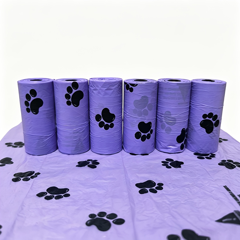 lavender scented dog bags roll heavy duty tear resistant leakproof suitable for small large dogs thick odor masking waste bags with lavender scent tear resistant for   for immediate use and disposal Product details 2