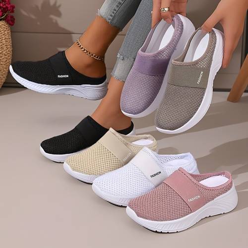8 colors womens white slip on sneakers with breathable mesh upper pvc sole cushioned for beach travel casual attire spring autumn casual shoes slipon design
