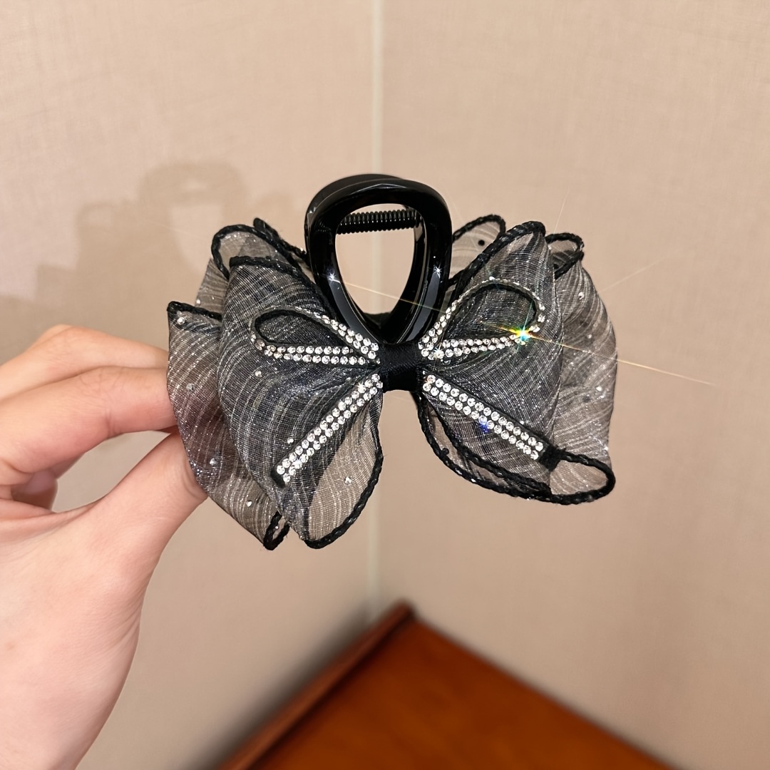 3個セット】メッシュ リボン ヘアクリップ | temu Temu Japan
