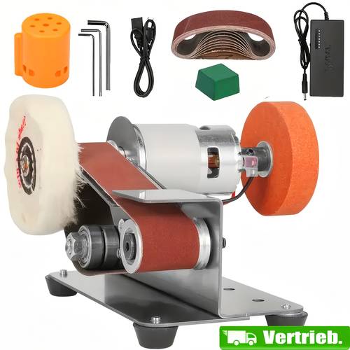 Artikelbild 3-in-1 mini bandschleifer elektrischer bandschleifer mini bandschleifer 7 einstellbare geschwindigkeit polierer poliermaschine 15 grad bandschleifer einstellbare geschwindigkeit elektrische schleif- und schmirmlasermaschine handwerk holz buntglas schmuckherstellung max. 9500 u/min