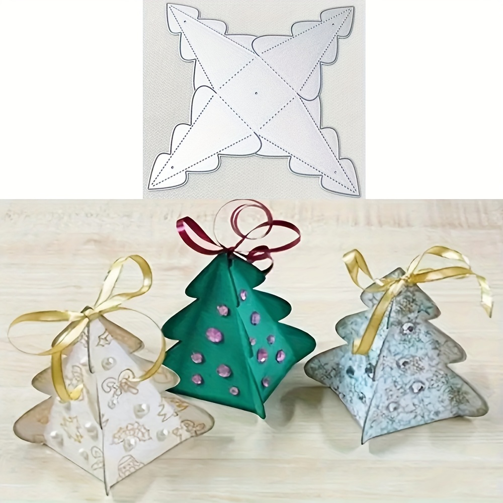 TEMU 1pc Gift Box Metal Die Cut, Diy Scrapbooking Embossing Stencil, Handmade Greeting Card Making Metal Cutting Dies, Gift Card Making Tools