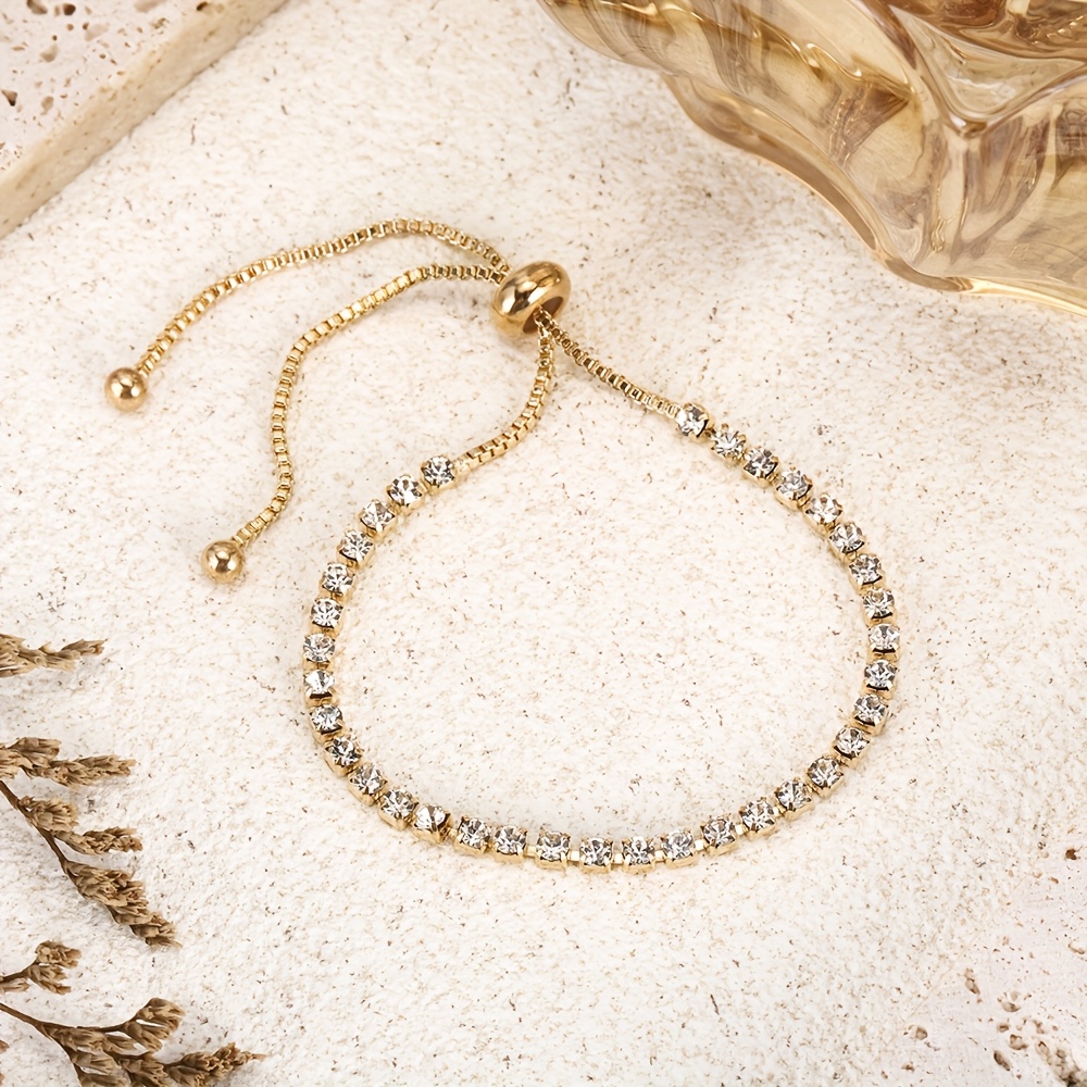 TEMU Pulsera de Zirconia Cúbica Sintética Multicolor y Elegante, Ideal para Uso Diario y como Regalo para y