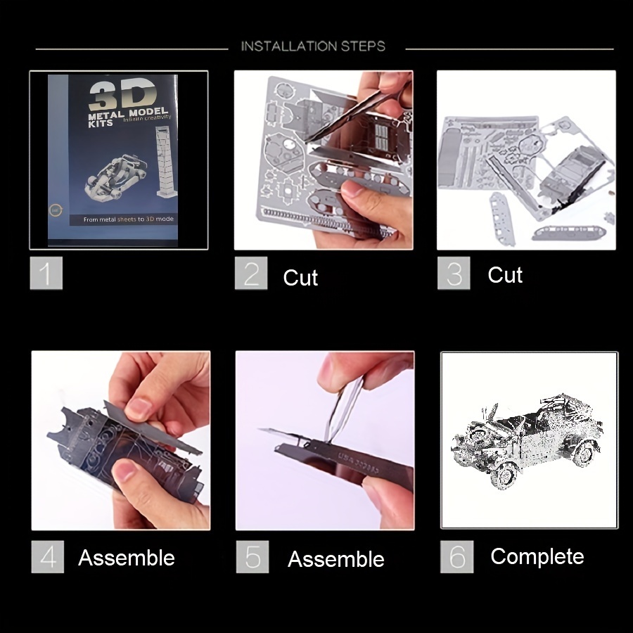 3D Metal Puzzle DIY Military Vehicle Model