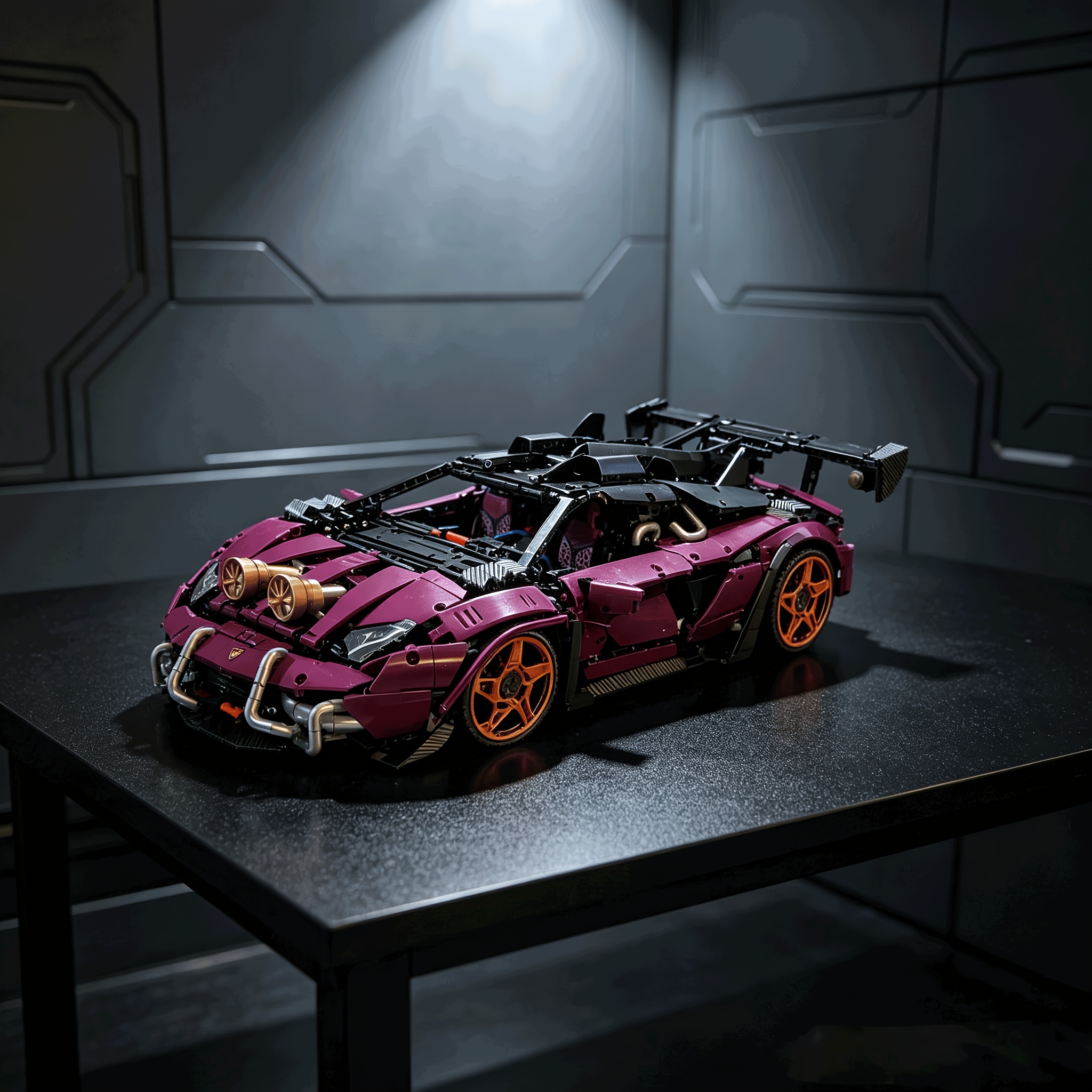 Image of 3950pcs 1:8 Scale Supercar Building Block Set Cool Tail Wing Mechanical Group Easter Gift Black Friday Holiday Gift