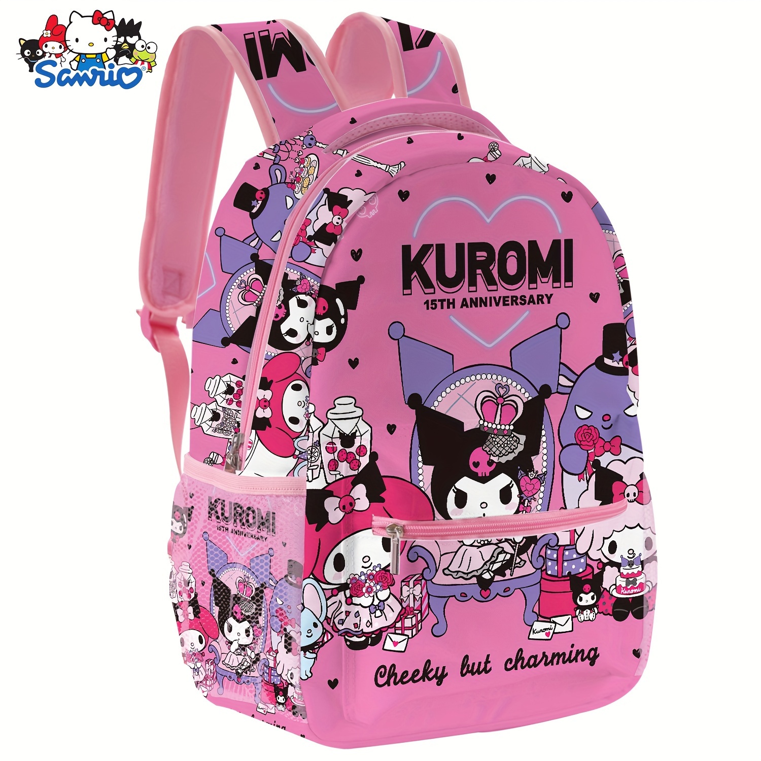 

1pc Authorized By Sanrio Kuromi Kawaii Pink Backpacks Cartoon Lightweight Backpacks Backpack Portable Backpack Laptop Bag