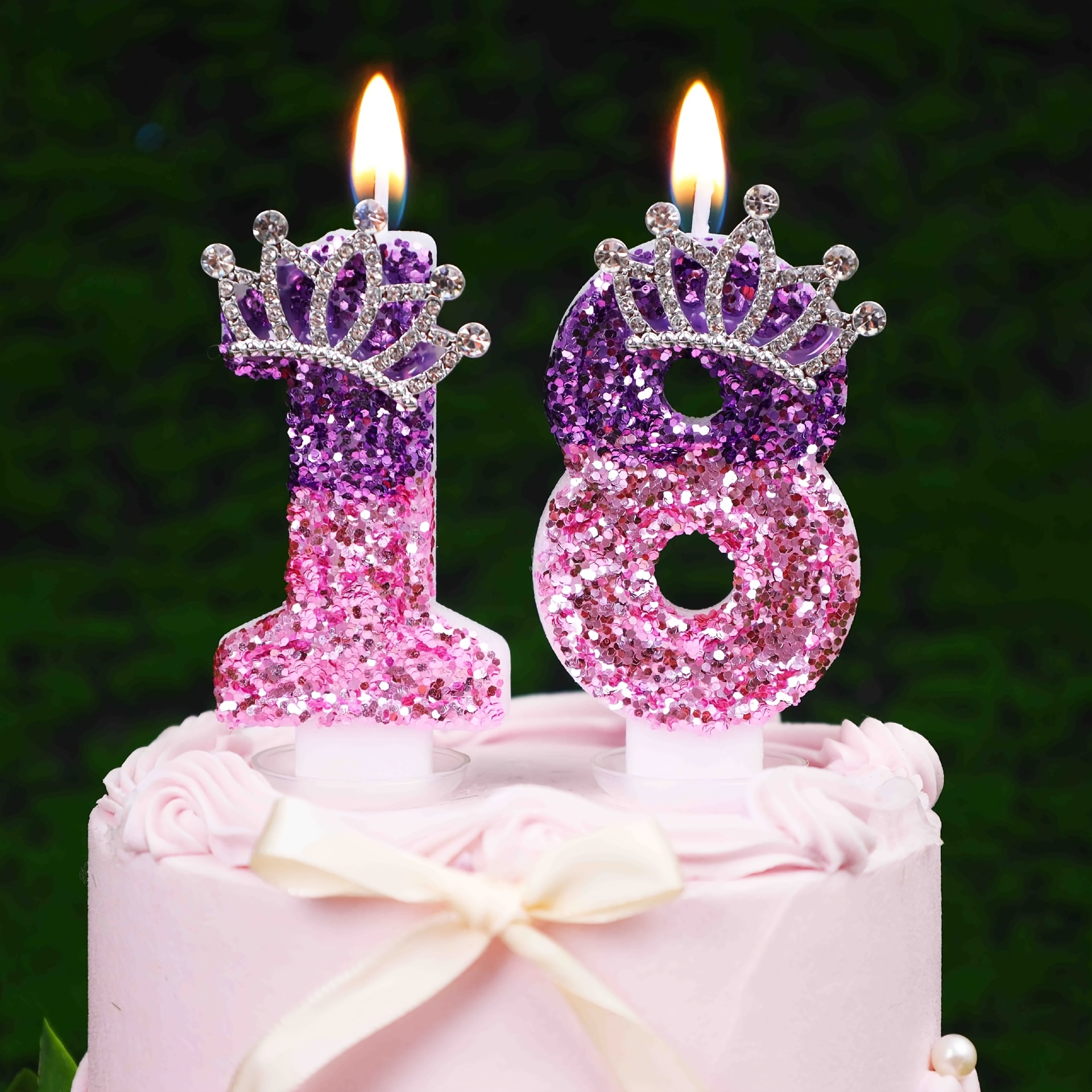 0 9 gradient   glitter     number birthday candles   cake topper happy birthday decor for   18th birthday party baby shower anniversary celebration