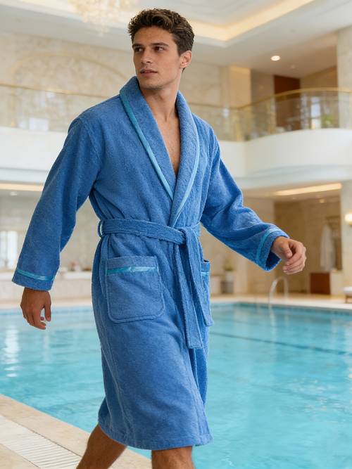 plus size mens 100 terry cloth shawl collar bathrobe thick absorbent quick dry spa breathable loungewear for fall winter loose fit comfortable nightgown durable no shedding ideal for shower spa use