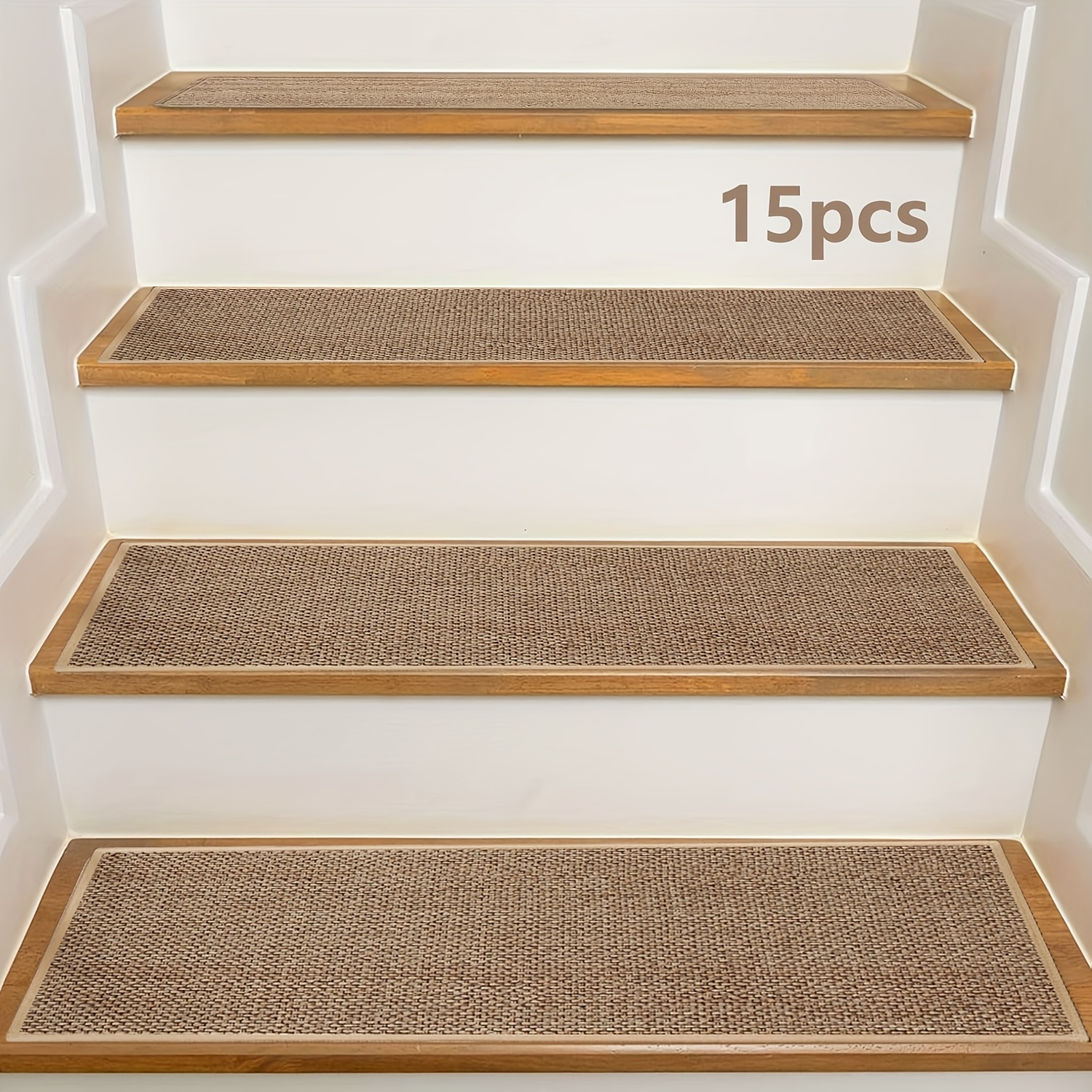 15pcs thickened anti-slip  s -   durable   mat with wear-resistant   pads, shock-absorbing design for household stairs, anti-fall safety & easy- ,   for home,   material 0