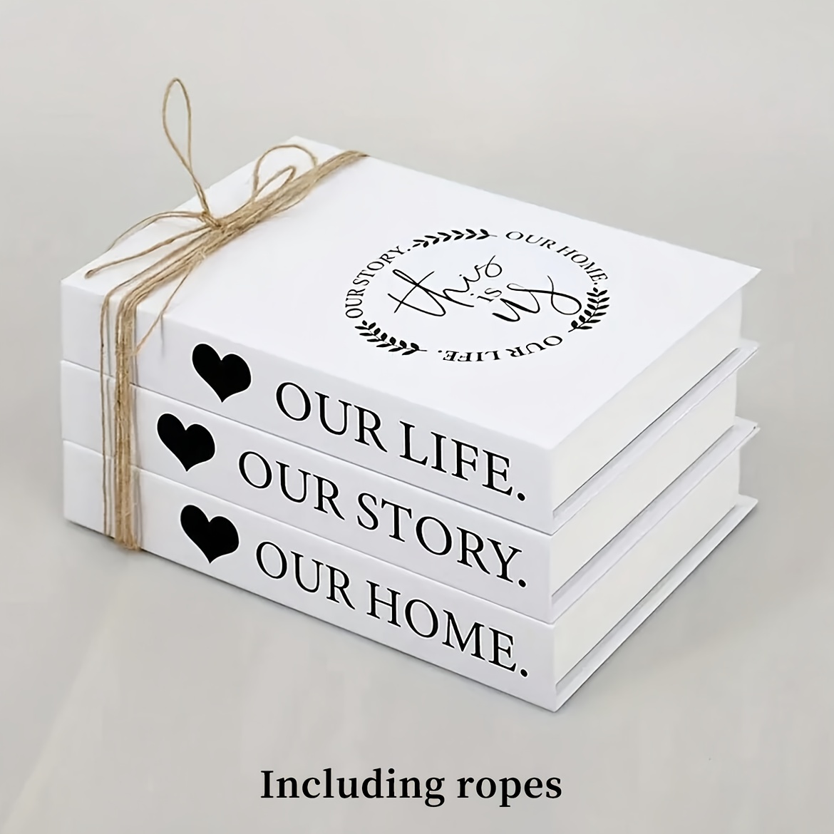 TEMU 3pcs Books For Decoration, Luxury Decorative Books, Living Room Decoration Fake Books Home Decor, Fake Book Decorations With Storage, Coffee