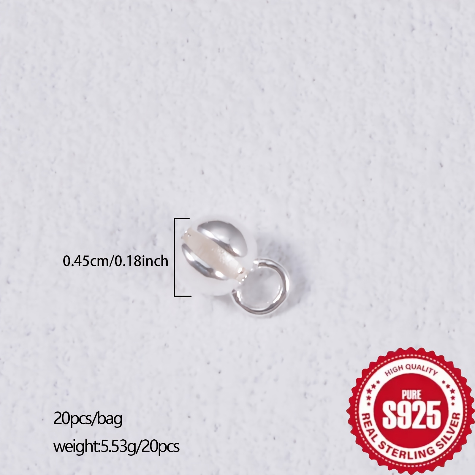 TEMU Material Kit For Jewelry Making | 925 Silver S925 Looped Cracked Beads, Necklace, Bracelet, Anklet End Beads, Crescent Clasps, Positioning