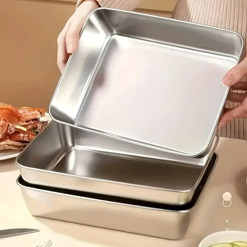 5pcs stackable stainless steel food storage containers with lids heavy duty freezer dishwasher saving leakproof for meal prep fridge pantry office camping commercial grade organizer pantry storage kitchen organization lids modern kitchenware durable kitchenware storage details 3