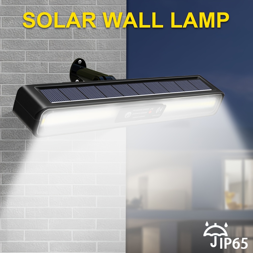 

1pc Solar Wall Lamp, Solar Outdoor Lights Waterproof, Motion Sensor Outdoor Lights, Solar Lights For Outside, Front Door, Yard, Garage, Garden, Patio, Deck