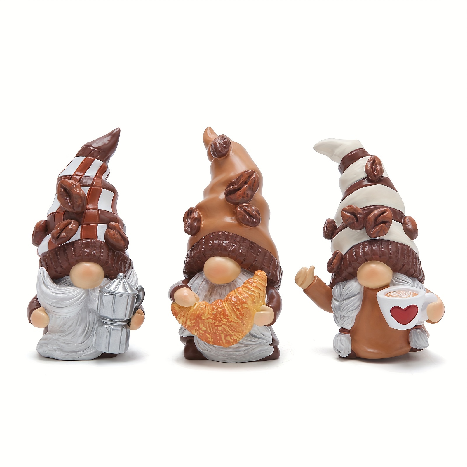 

3pcs Coffee Gnomes Decorations Coffee Bar Decor Accessories Swedish Tomte Gnomes Figurines Tiered Tray Coffee Gnomes Decor Spring Summer Gnome Decorations Gifts Fall Gnome Decor Indoor Home