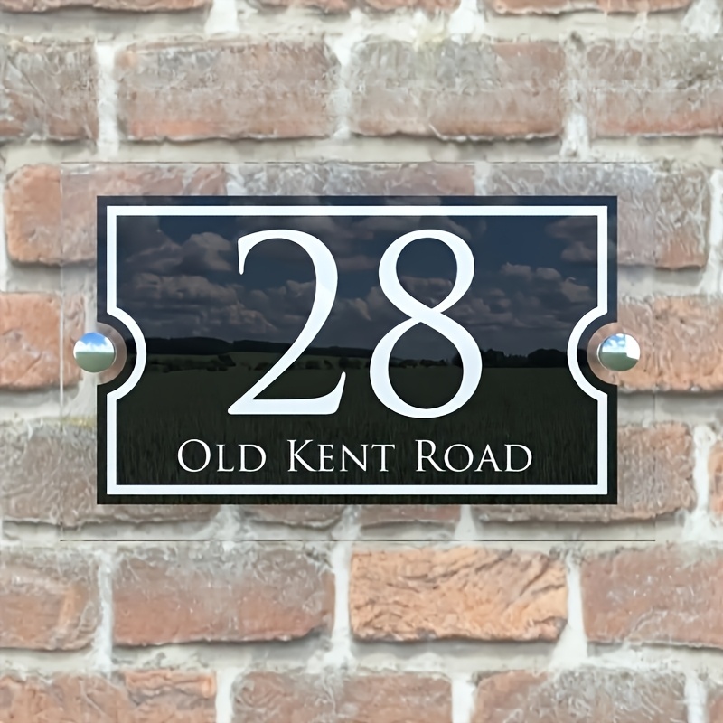 

1pc Customizable Number Sign, Plastic With Stainless Steel Screws, Wall-mounted, No Electricity Or Battery Required, Outdoor Address Plaque