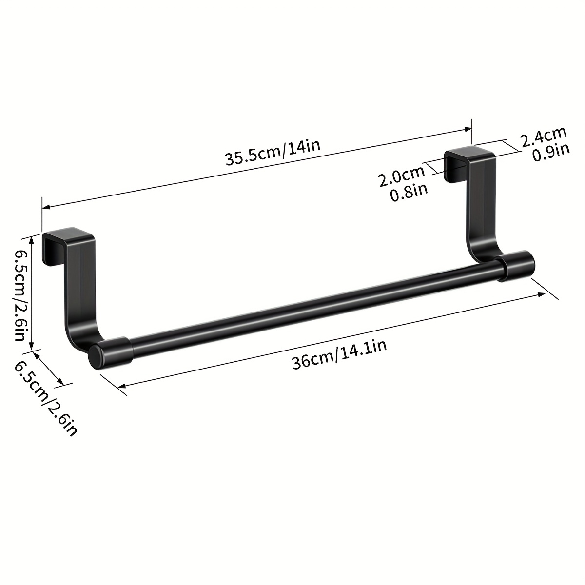 TEMU 1pc Kitchen Cabinet Towel Rack, Towel Bars Modern Cabinet Towel Hanging Rack Towel Storage Rack Wall Mounted Dishcloth Rack Suitable For Home
