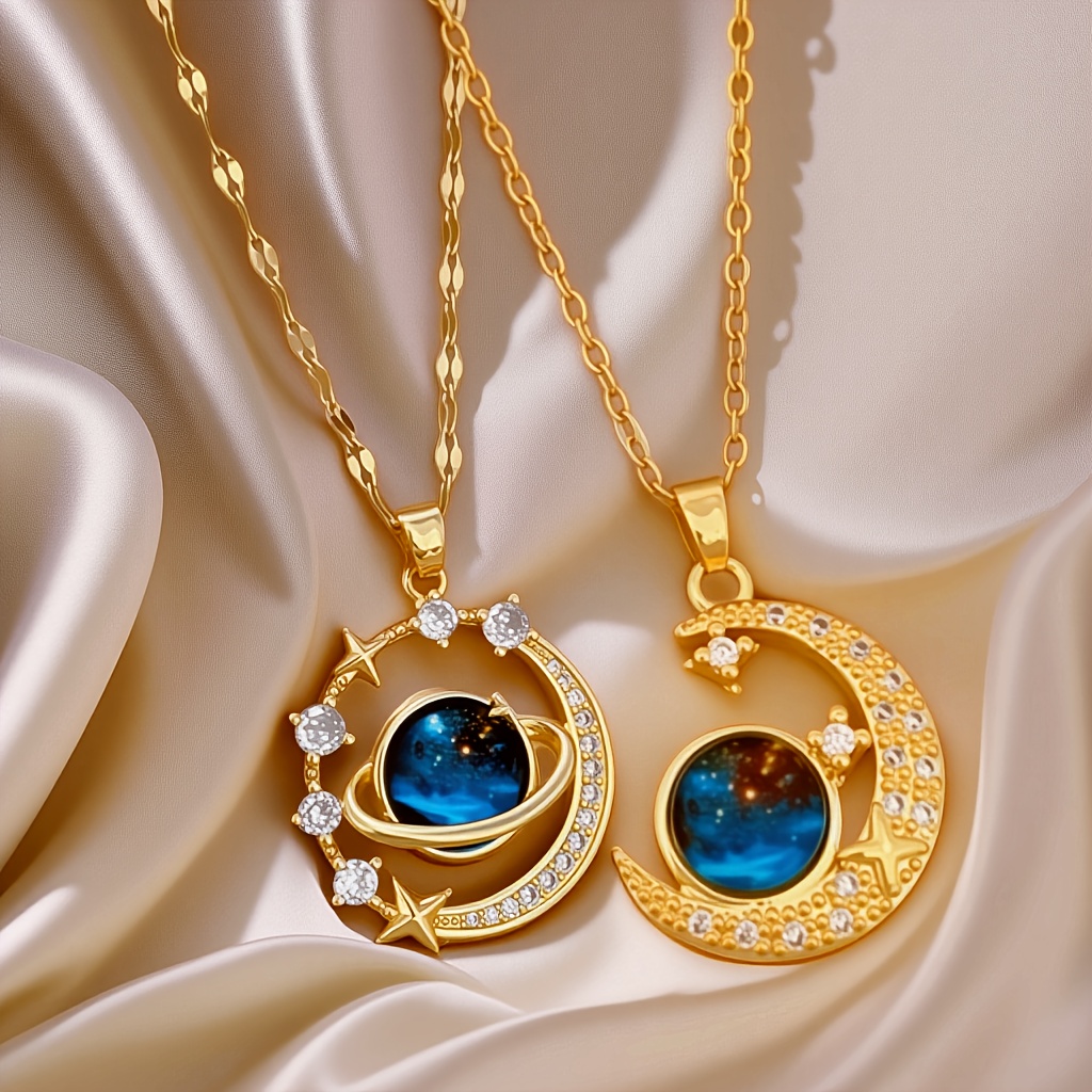 Series | Crystal Floating Inlay Necklace | Patent Anti-oxidation Coating Technology | Light And Glittering Celestial River On The Neck