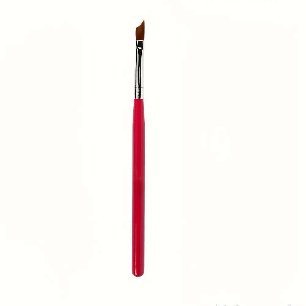 1pc French Tip Nail Brush - Half Moon Shape, With Green Handle Gel Painting Pen, Suitable For Nail Design