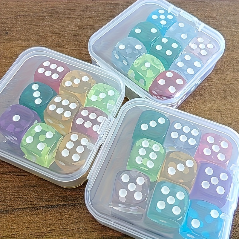 

9- Set 14mm Dice Storage Box - Mix , Pp , For And Hobbyists