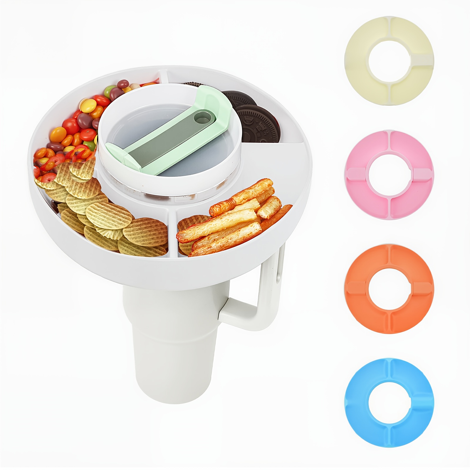 Snack Bowl for Cup 40oz with Handle, Compatible with Mug 40oz Snack Bowl with Handle, Reusable Snack Bowl, Accessories for Tumbler, Silicone, Birthday Gifte for 2025