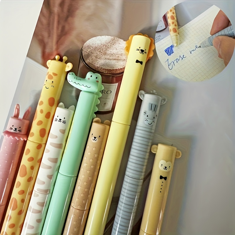 cute animal shaped gel pens set 8 designs adorable   pens for   supplies fun party favors gifts retractable plastic pens with medium point cute pens school stationery   design durable writing tools Product details 7
