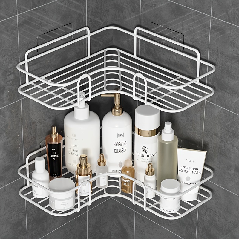 

Stainless Steel Shower Caddy 1-pack, Wall Mount No Drilling Bathroom Organizer, Lightweight Corner Shelf For Toiletries And Shampoo Storage