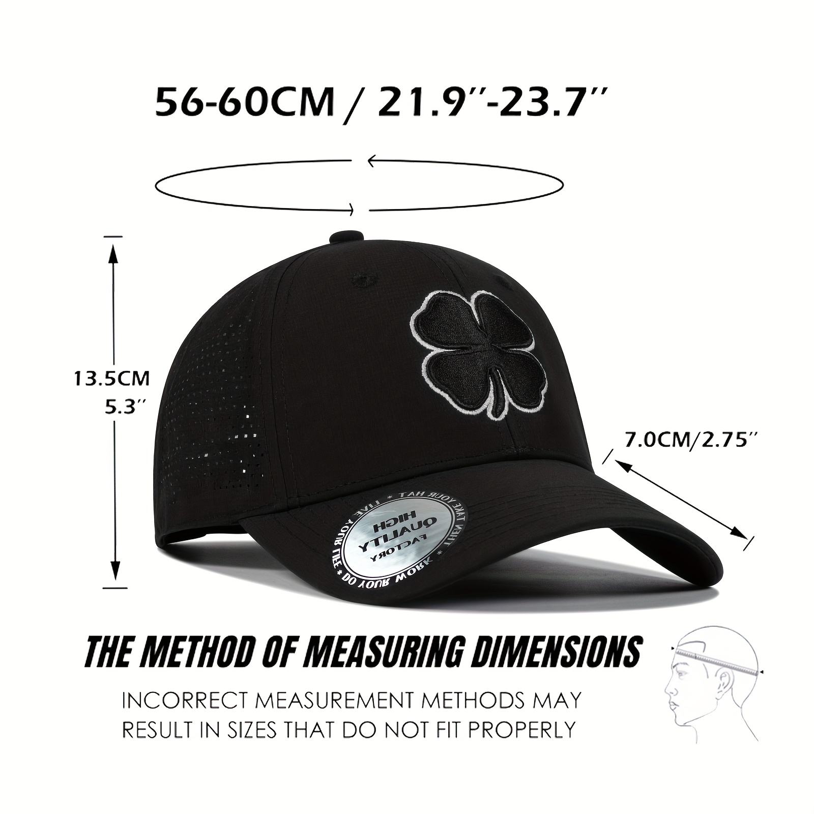 High quality clover hat *'s hat for men and women, black, embroidered,  Christmas gift *'s Day gift for family, fri