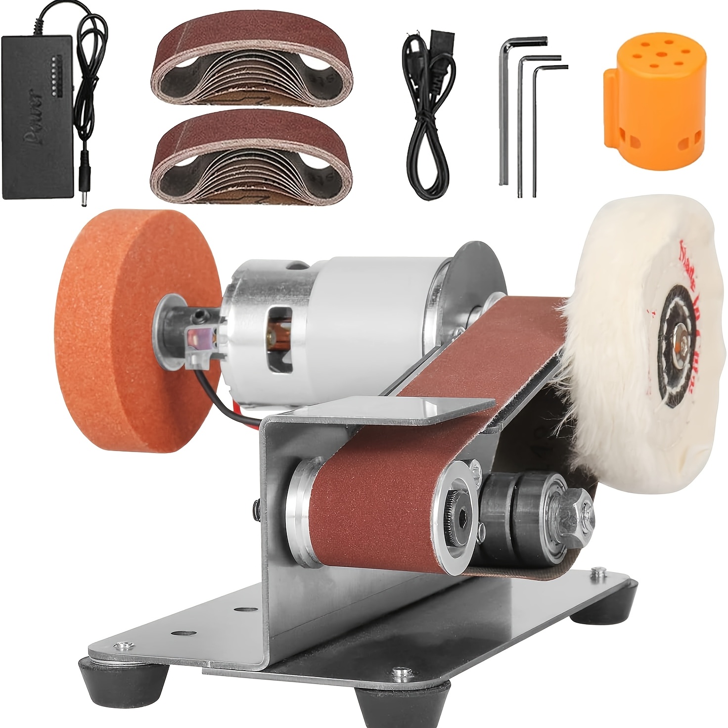 mini belt sander   belt grinder   belt spindle     adjustment knife sharpener polishing kit for metal woodworking knife making handmade diy