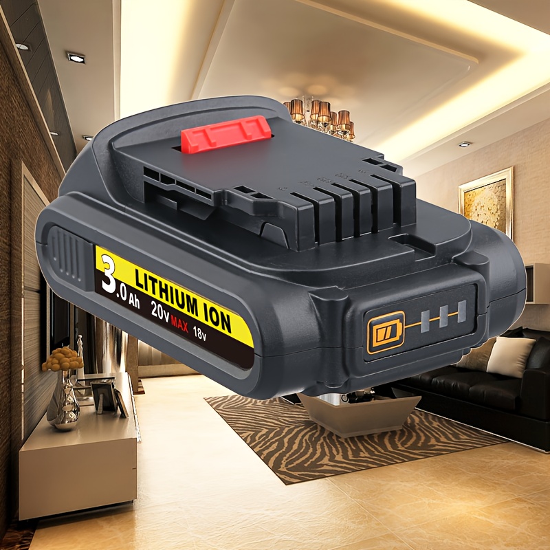 

20 Volt 3.0ah Dcb201 Replacement For 20v Battery, Compatible For 20v Max Battery Dcb200 Dcb201 Dcb202 Dcb204 Dcb203 Dcb207 Dcb230 Dcb180 Del1805 Cordless Power Tools With Led Indicator