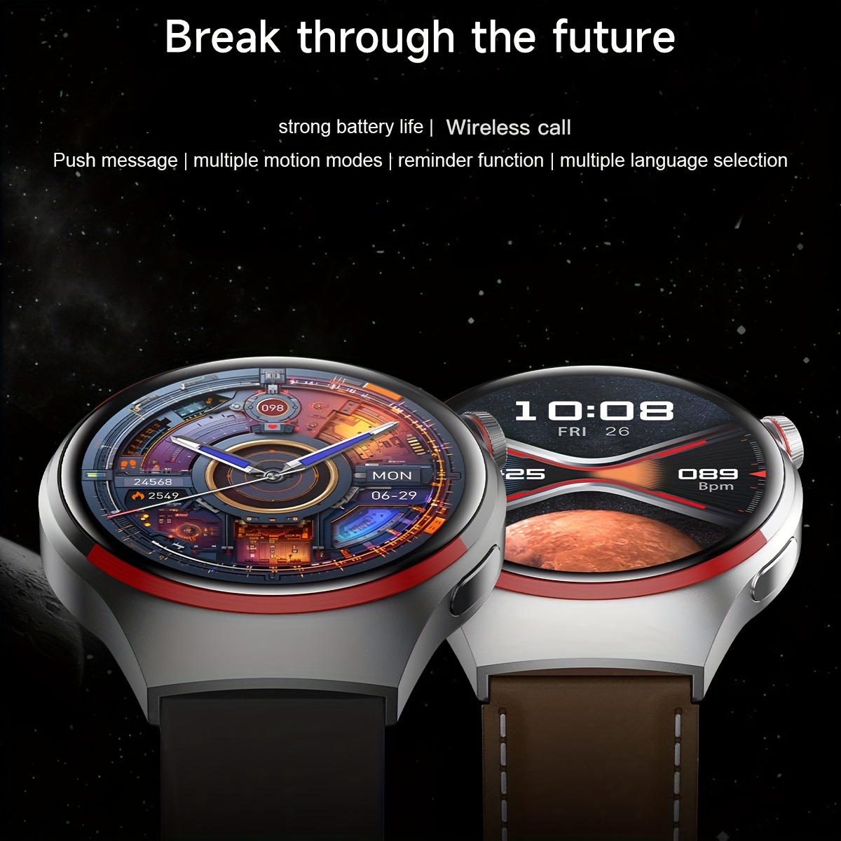 Men's GPS Smart Watch 4 Pro 1.53-inch Colorful HD Display, Custom Dial, Compass, Fitness Tracker, Wireless Phone Connectivity, Modern Style_voghion.com