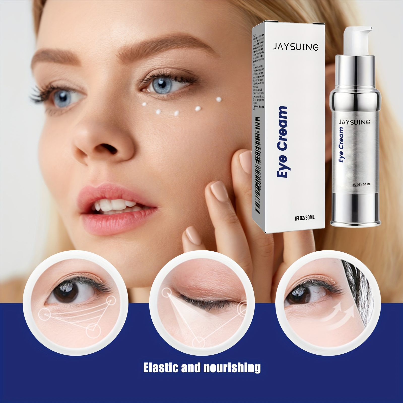 2pcs Firming Eye Cream, Mineral Oil Coffee Seed Extract, Tightening Light Beige Around Eyes, Even Light Beige, Moisturize Nourish Eye Light Beige, Making Light Beige Elastic Smooth, for All Light Beige Types, Daily Skincare Cosmetics, Perfect