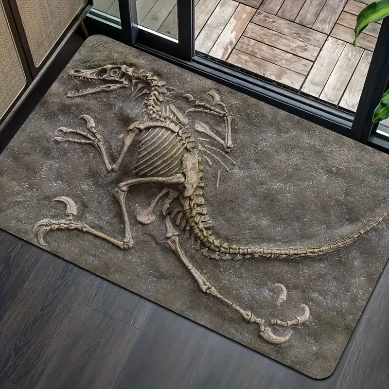 dinosaur pattern soft thickened mat 8mm machine washable suitable for bathroom room bedroom multifunctional indoor decorative mat dinosaur bathroom decoration Product details 3
