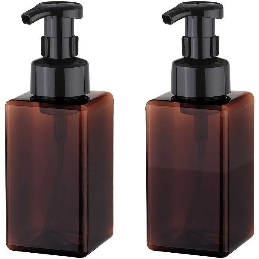 

2pcs Foaming , Plastic Facial Cleanser , 450ml 15oz Refillable Plastic For , Shampoo,