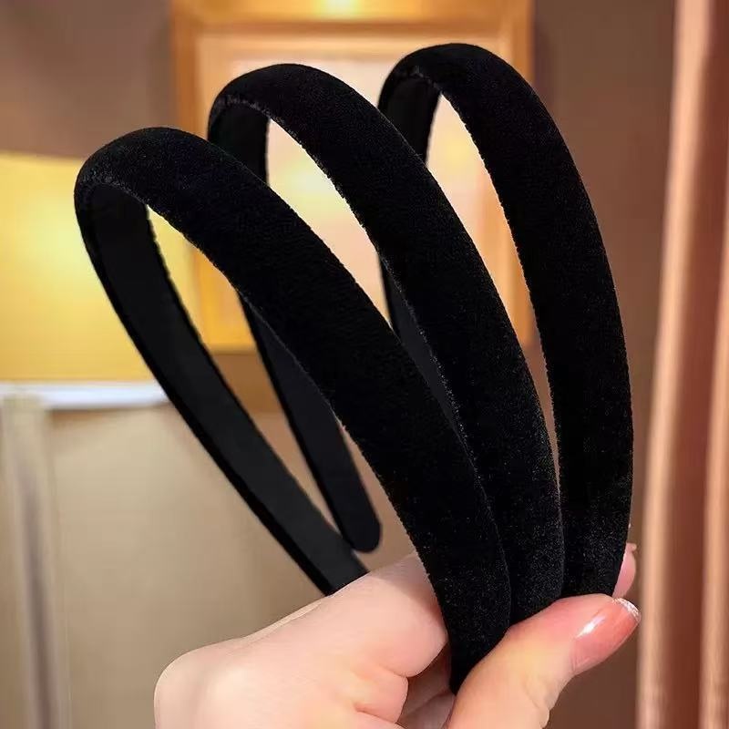 Fasce per capelli in velluto retrò Fascia per capelli in spugna larga francese elegante per donna Ragazze Accessori per capelli semplici e versatili  200000297