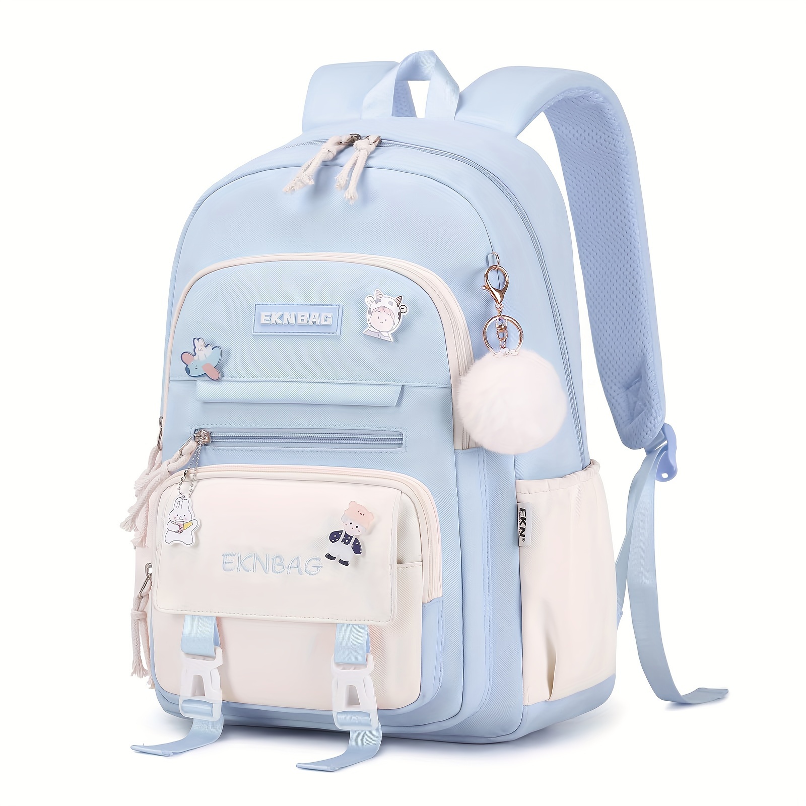Image of Leisure Backpack, Kawaii School Bag With Pendant, Lightweight School Bag For Outdoor Travel