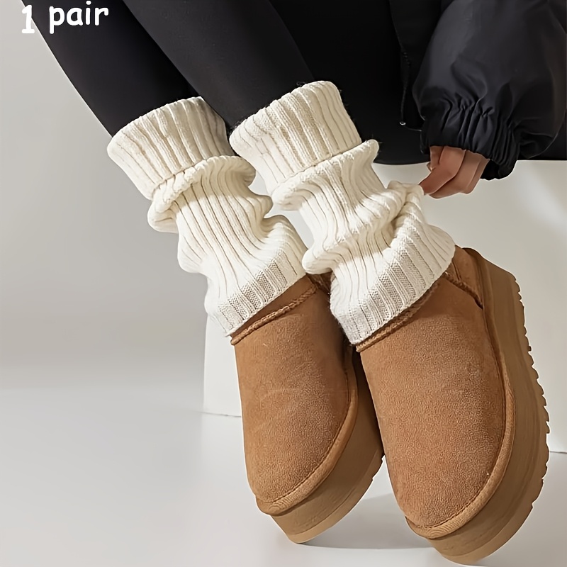 TEMU 1 Paire de Jambières Décoratives pour Femme, Jambières Longues Élégantes pour Temps Froid, Faciles à Associer avec Diverses Tenues,