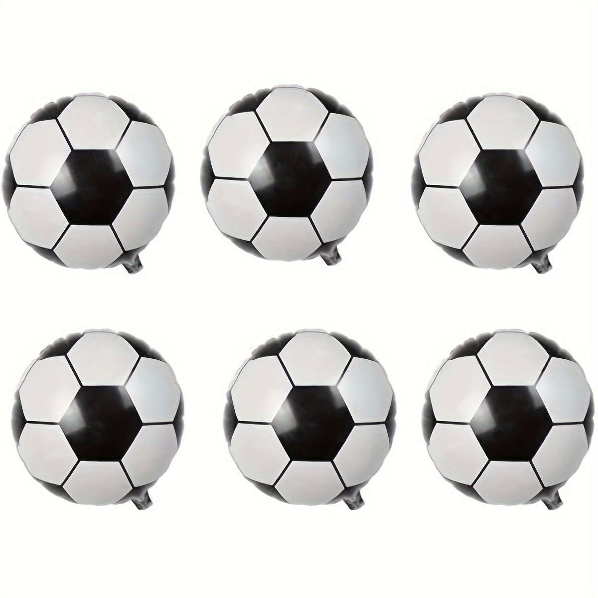 

6pcs 18in Soccer Ball Foil Balloons - Sport Theme Party Decor, Birthday Decor, Celebration Decor, School Decor, Atmosphere Background Layout, Indoor Outdoor Decor