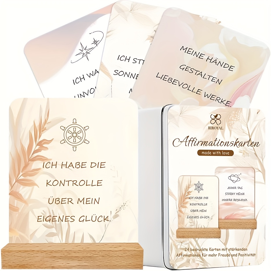 Image of 24pcs Affirmation Cards Set For Women And Adults - Mindfulness And Cards - Meditation Aid Tool - Positive Affirmation Cards - Motivational Cards - Reflection Cards