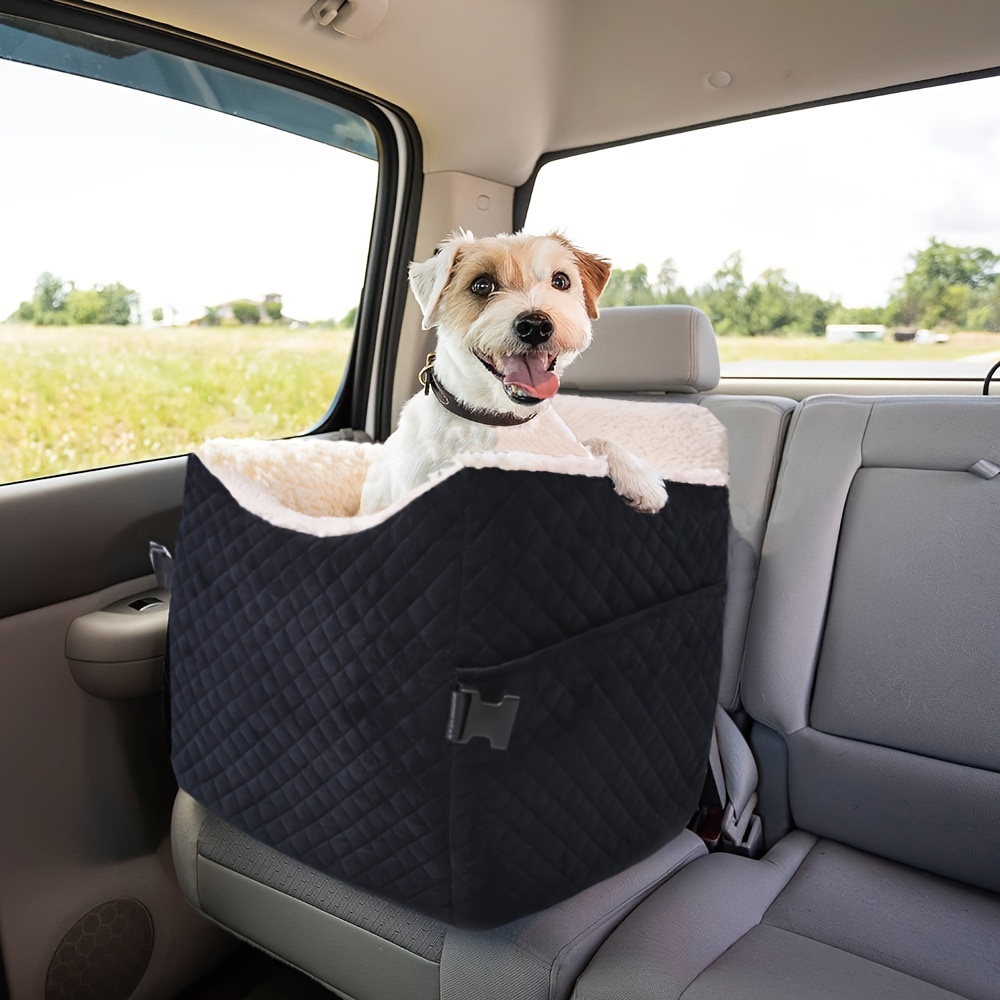 

Dog Car Seat For Small Medium Dogs, Memory Foam Booster Dog Seat For Dogs Up To 35 Lbs, Elevated Pet Car Seat, Travel Safety Car Seat With Washable Removable Cover