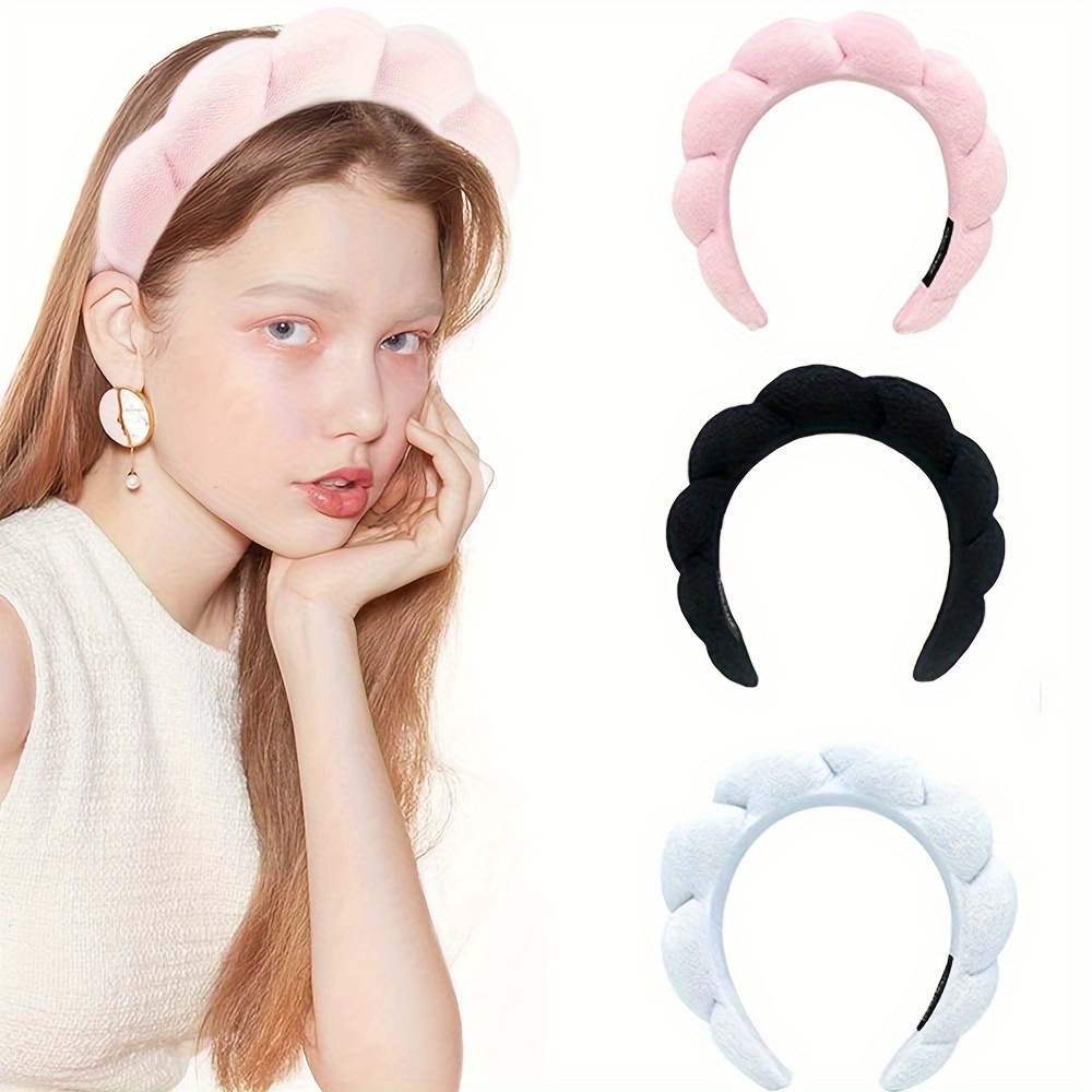 

1pc Elegant & Simple Cloud Shaped Plush Hairband, Spa Facial Headband, Soft Makeup Headwrap, Non-slip Hair Accessory For Daily Beauty Routine