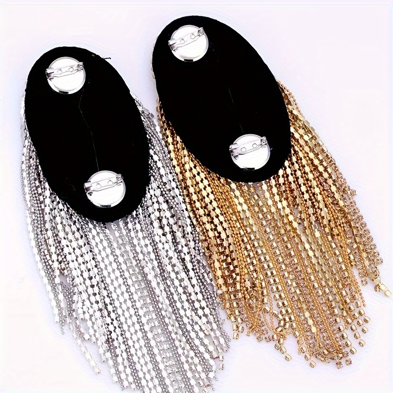 Glass Tassel Epaulettes for Men's Suits