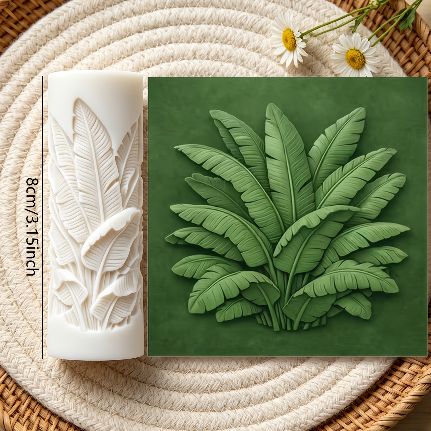 TEMU Rodillo texturizador de arcilla con relieve de de - Herramienta de estampado en relieve de de , adecuada para de San Valentín, Pascua, Día de la