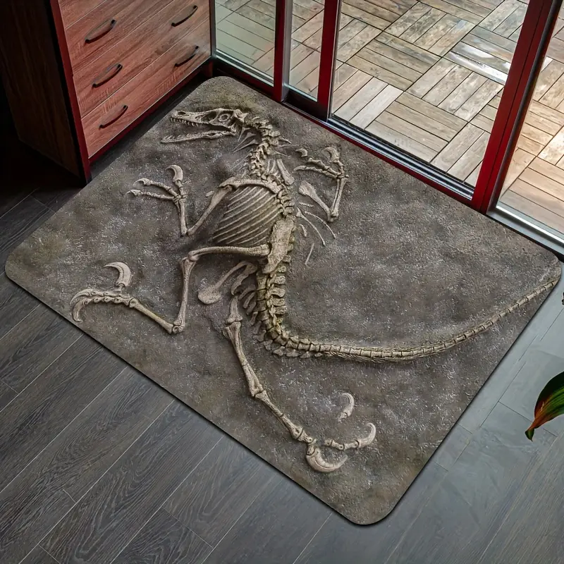 dinosaur pattern soft thickened mat 8mm machine washable suitable for bathroom room bedroom multifunctional indoor decorative mat dinosaur bathroom decoration Product details 5